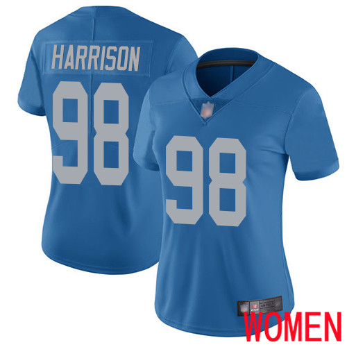 Detroit Lions Limited Blue Women Damon Harrison Alternate Jersey NFL Football 98 Vapor Untouchable